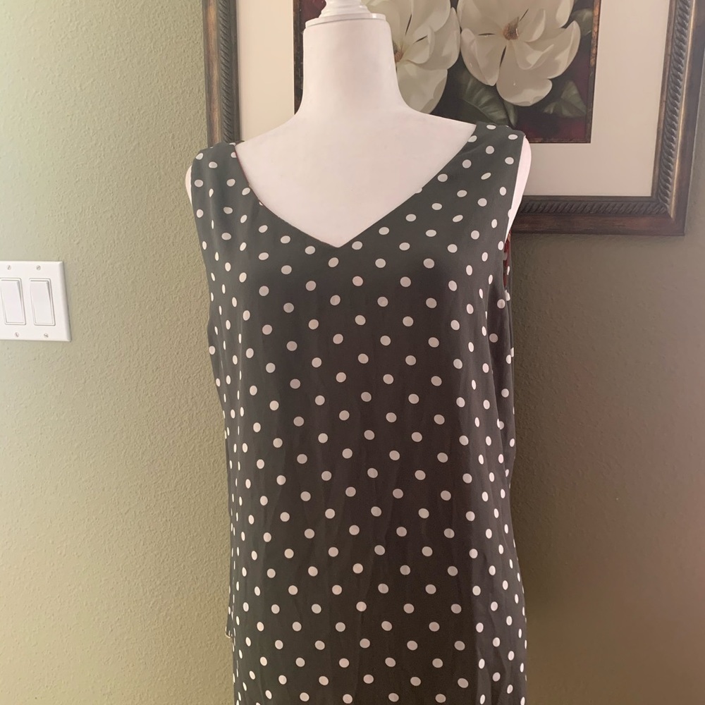 Beautiful floral and Polka dot two ways top